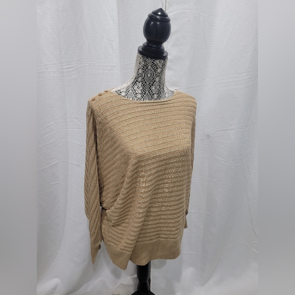 Alfani Sweater Gold with Glimmer Women's Sweater PXL - Picture 6 of 7